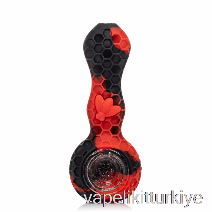 Vape Türkiye Stratus Bee Silikon Kaşık Koyu Kırmızı (siyah / Kırmızı)